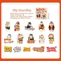 15-teiliges Set aus Washi-Papieraufklebern mit Cartoon-Hunde-Stadtpfleger-Motiven - 15 Stück / Stadtwächter