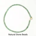Gedetailleerd overzicht van groene natuursteen ketting met gouden toggle sluiting - 39cm+5x8mm Kraal / Groene Aventurijn