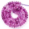 Detailed close-up view of 5x8mm purple crystal abacus beads for DIY jewelry making accessories - 5x8mm Approx 77-82 Pieces / Purple