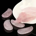 Ciondoli a forma di ala in quarzo rosa naturale per la creazione di gioielli fai da te - Ciondoli ad Ala in Quarzo Rosa (2 Pezzi) / 17x35mm