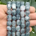 Détail de perles en calcédoine bleue irrégulière 8x12mm pour bijoux DIY - 8x12mm Environ 30 Pièces / Calcédoine Bleue Irrégulière