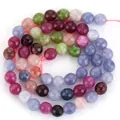 Perle in pietra naturale sfaccettata multicolore per la creazione di gioielli fai-da-te e artigianali - perline tagliate / 6mm / Colorato