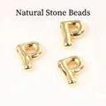 Detailed macro view of 20mm shiny golden copper letter P charms for DIY jewelry making - Letter P / 2 Pcs/Set