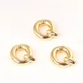 Detailed view of three 20mm gold copper letter Q beads for DIY jewelry making. - Letter Q / 2 Pcs/Set