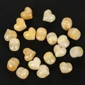 13mm heart-shaped and oval yellow natural stone beads for DIY jewelry making crafts - Yellow Topaz (s4086) / 5 Pieces 13mm