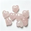 Natural 13mm pink heart-shaped rose quartz crystal beads for DIY jewelry making accessories - Rose Quartz (s4086) / 5 Pieces 13mm