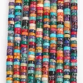 Premium 6x3mm multi-colored natural jasper stone rondelle spacer beads for DIY - Approx 115 Pieces (6x3mm) / Multicolor Imperial Jasper Spacer
