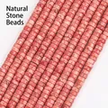 6x3mm natural pink stone rondelle spacer beads for DIY jewelry making and bracelets - Approx 115 Pieces (6x3mm) / Pink Imperial Jasper Spacer
