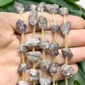 16-18mm mehrfarbig galvanisierte Amethyst-Rohsteinperlen für DIY-Schmuckherstellung - Lila