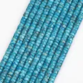 6x3mm natural blue turquoise stone abacus beads and spacer beads for DIY jewelry making - Approx 115 Pieces (6x3mm) / Sky Blue Imperial Jasper Spacer