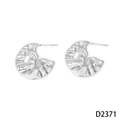 Minimalist creative irregular liquid metal stainless steel stud earrings in silver - Silver Style (D2371)