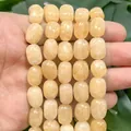 Perles en pierre de calcédoine naturelle ovale irrégulière 8x12 mm pour la création de bijoux - 8x12mm Environ 30 Pièces / Quartz Rutilé Jaune Optimisé