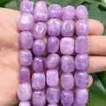 Perles de calcédoine naturelle violette irrégulière 8x12mm pour la création de bijoux - 8x12mm Environ 30 Pièces / Jade Violet Optimisé