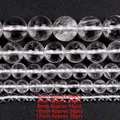 Gedetailleerde macro-opname van natuurlijke bergkristal kralen voor DIY sieraden maken - Ronde Kralen (Witte Kwarts) / 4mm (Ongeveer 88st/streng)