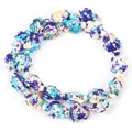Detailed view of synthetic turquoise turtle-shaped beads for DIY jewelry making - 14x17mm Sea Turtle Color No. 55 / 22-23 Pieces/String / Lapis Lake Blue