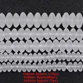 Macro-detail van matte witte kristallen kralen in diverse maten voor DIY sieraden - Gematteerde Witte Kwarts Abacus Kralen (Imitatie) / 4x6mm (ongeveer 110 stuks/streng)