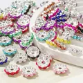 Perles d'espacement ondulées colorées à grands trous pour bijoux DIY créatifs - Espaceur Ondulé 10mm / 50 Pièces