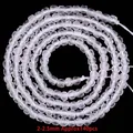 Macro-weergave van 2-2.5mm gefacetteerde witte kristalkralen voor het maken van sieraden - Gefacetteerde vierkante plaat stijl / 2-2.5mm (ongeveer 140st) / Helder Wit
