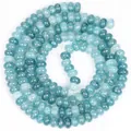 Detailansicht von 5x8mm hellblauen Krister-Kristallperlen für DIY-Schmuck - 5x8mm (Etwa 148 Stück) / Aquamarin Crackle Kristall