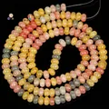 Nahaufnahme von 5x8mm bunten Kristallperlen für DIY-Schmuckherstellung. - 5x8mm (Etwa 148 Stück) / Gelber Pastell Risskristall