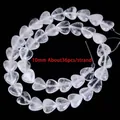 Detailweergave van 10 mm hartvormige witte kristallen kralen voor DIY sieraden - Hartstijl / 10mm (ca. 36 stuks) / Helder Wit