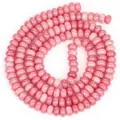 Strand of pink crackle crystal abacus beads 5x8mm for DIY handmade jewelry making - 5x8mm (Approximately 148 Pieces) / Dark Red Cracked Crystal