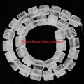 Snoer van 10 mm vierkante heldere kwartskralen voor DIY sieraden, circa 30 stuks - Vierkante Witte Kwarts / 10mm (Ong. 30 Kralen/Streng)