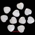 Detail van gefacetteerde 15mm hartvormige witte kristallen kralen voor DIY-sieraden - Gefacetteerde Hart Witte Kwarts / 15mm (5 stuks)