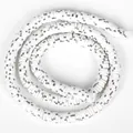 Cuentas heishi de arcilla polimérica blancas con rayas grises para joyería DIY - Blanco con Rayas Negras (Estilo 16) / 6mm