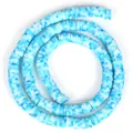 Cuentas Heishi de arcilla polimérica azul y blanca para la creación de joyas DIY - Azul y Blanco Mixto (Estilo 19) / 6mm