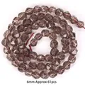 Macro de cuentas de cuarzo ahumado irregulares facetadas para hacer joyas - Faceted Irregular Smoky Quartz / 6mm (Aprox. 61 piezas) / Marrón Té