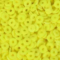 Cuentas de disco de arcilla polimérica amarillo brillante para joyería DIY y manualidades - Amarillo Brillante (Estilo 36) / 6mm