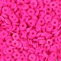 Cuentas de arcilla polimérica rosa fucsia para joyería DIY y proyectos de manualidades - Rosa Fucsia (Estilo 37) / 6mm