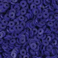 Cuentas de arcilla polimérica azul redondas planas para joyería DIY y artesanía - Azul Oscuro (Estilo 39) / 6mm