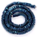 Metallic blue electroplated hematite disc spacer beads for DIY jewelry making material - Triangle Spacer / 6mm / Blue Smooth