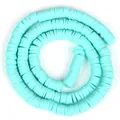 Cuentas Heishi de arcilla polimérica verde menta en hilo para bisutería hecha a mano - Verde Menta (Estilo 20) / 6mm