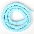 Cuentas Heishi de arcilla polimérica azul claro para hacer manualidades de joyas - Azul Cielo (Estilo 22) / 6mm