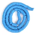 Cuentas de disco Heishi de arcilla polimérica azul cielo para joyería DIY, planas de 6mm - Azul Cielo (Estilo 25) / 6mm