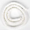 Cuentas heishi de arcilla polimérica blanca para la creación de joyas artesanales - Blanco Puro (Estilo 26) / 6mm