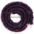 Metallic purple plated hematite spacer beads for DIY necklace jewelry making supplies - Triangle Spacer / 6mm / Matte Purple