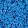Cuentas heishi de arcilla polimérica azul vibrante para creación de joyas DIY y artesanías - Azul (Estilo 32) / 6mm