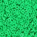 Cuentas Heishi de arcilla polimérica verde brillante para bisutería DIY y manualidades. - Verde Fluorescente (Estilo 43) / 6mm