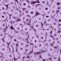 Cuentas de disco Heishi de arcilla polimérica morado lavanda para hacer joyas DIY manualidades - Morado (Estilo 44) / 6mm