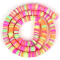 Cuentas heishi multicolores de arcilla polimérica para hacer joyas artesanales de DIY - Multicolor (Estilo 9) / 6mm
