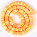 Cuentas heishi de arcilla polimérica multicolor naranja amarillo blanco para DIY - Naranja Amarillo y Blanco (Estilo 7) / 6mm
