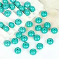 Collection of teal synthetic turquoise abacus beads for DIY jewelry accessory making - 8x11mm Abacus Bead / 10 Pack