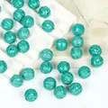 Green turquoise pumpkin shaped loose beads for DIY jewelry making accessories, 10 pieces - 12mm Melon Bead / 10 Pack