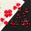 Faceted 9x11mm triangular red crystal loose beads for DIY jewelry and accessory making - 9x11mm 20 Pieces / Red