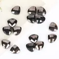 9x11mm faceted triangle crystal loose beads for DIY jewelry making in metallic black - 9x11mm 20 Pieces / Yellow Ore