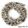 Close-up detail of 2x2mm dalmatian jasper square spacer beads for jewelry making - Cube Spacer (19#) / 1 Piece/Pack / Dalmatian Jasper